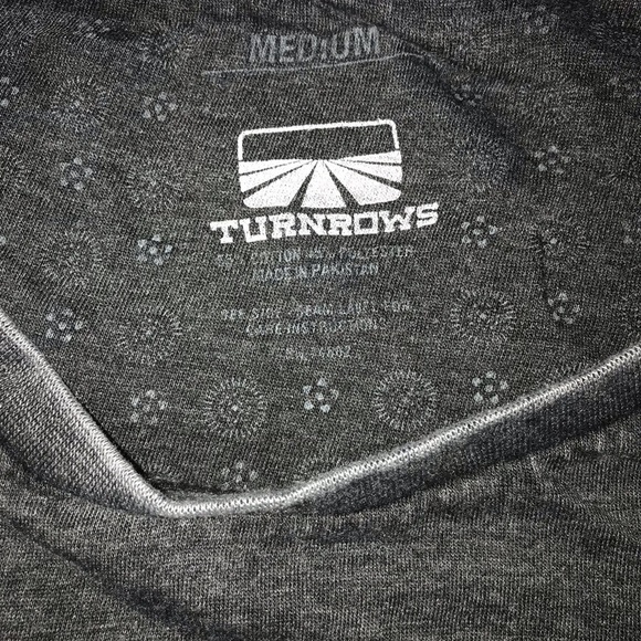 Turnrows Southern Rock Soft Quality Tee Shirt in Stone Washed Gray - Picture 2 of 8